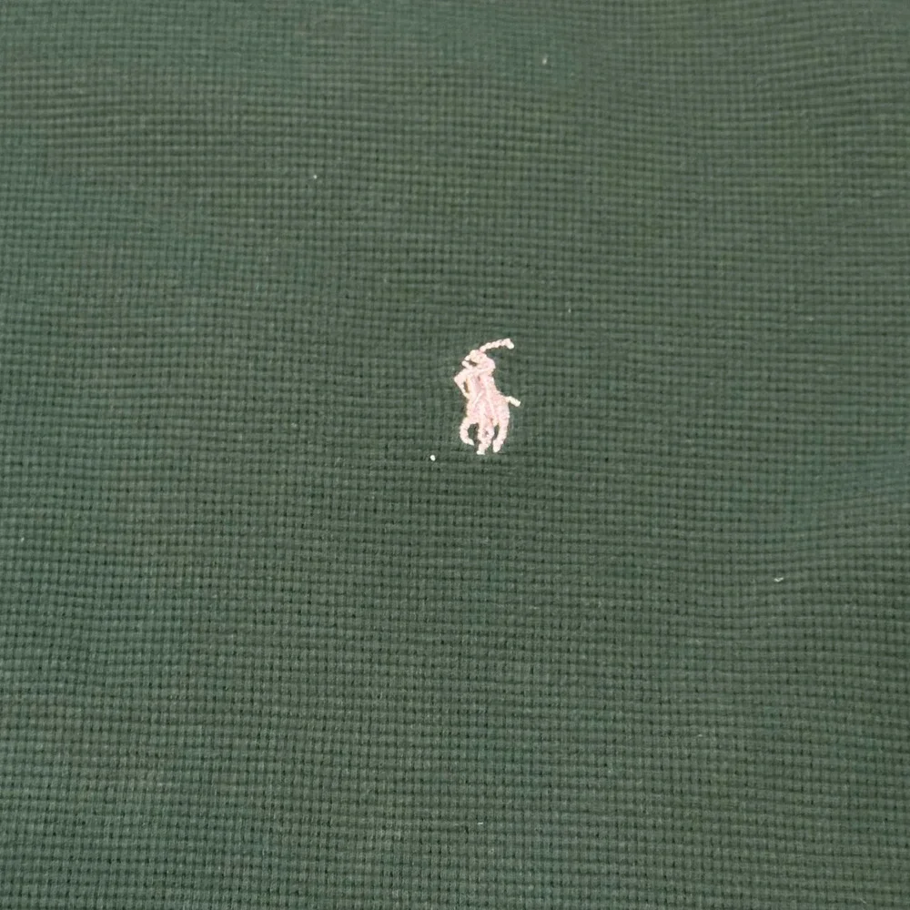 Polo Ralph Lauren Mens Waffle Knit Sleepwear Top Green Pink Pony Long Sleeve M